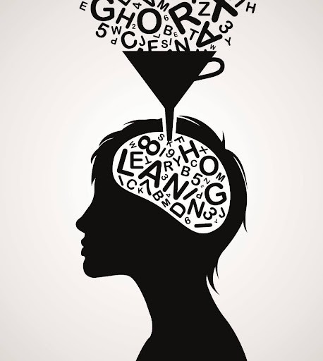 Silhouette d'une tête où affluent des lettres — le dialogue interne