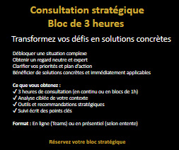 Consultation stratégique Bloc de 3 heures