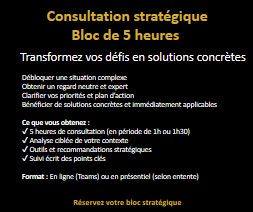 Consultation stratégique Bloc de 5 heures